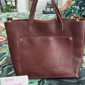 Portland Leather Goods tote in Nutmeg